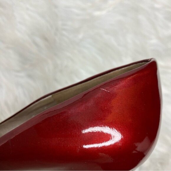 Salvatore Ferragamo Women’s Red Patent Leather Almond‎ Toe Designer Pumps US 8 - Picture 13 of 16